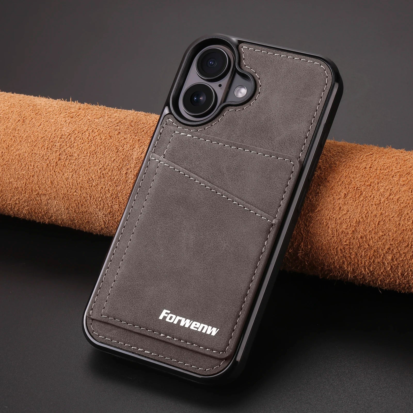 Business Flip Ledertasche für iPhone 16
