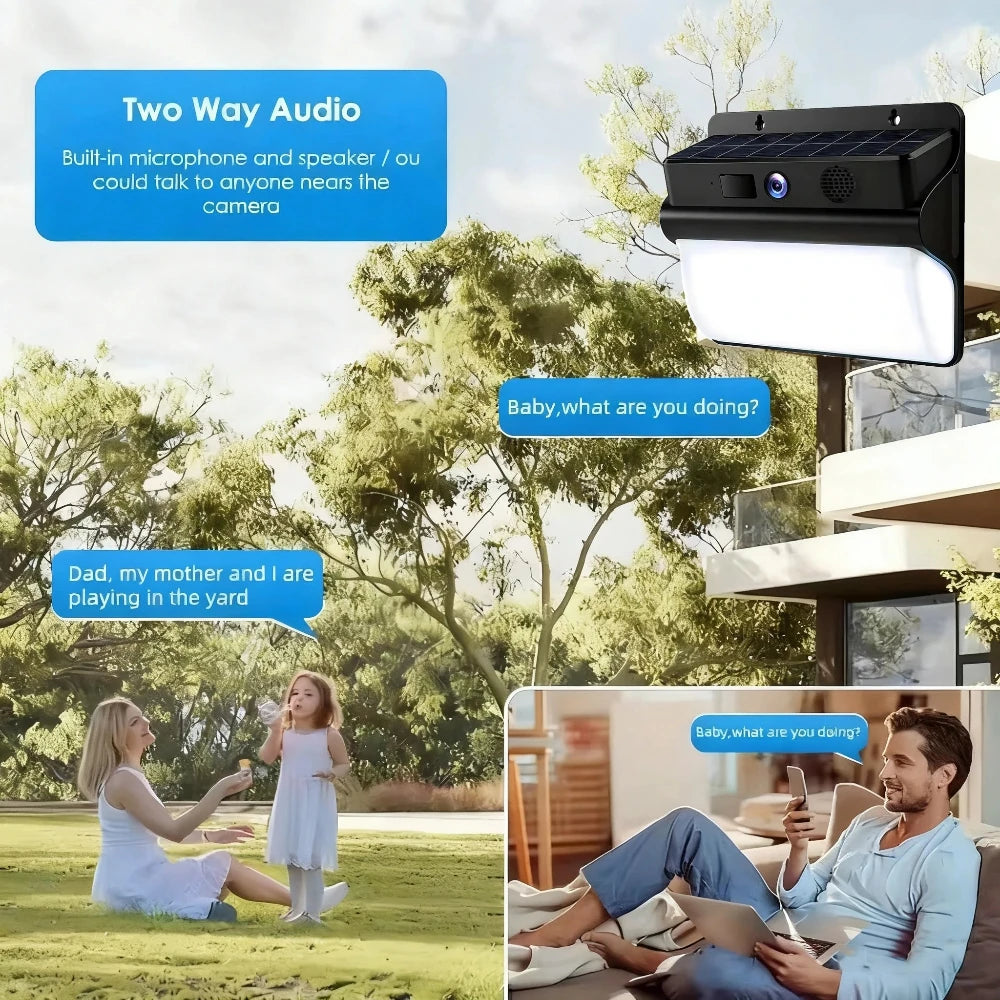 Solar WLAN Kamera 2K Outdoor mit Akku & Spotlight
