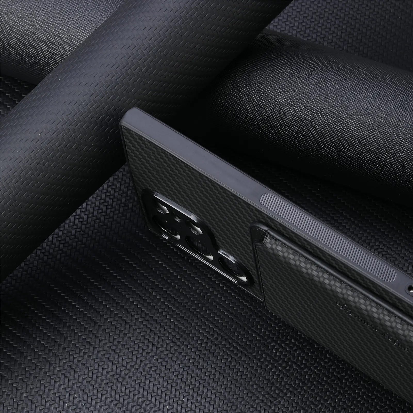 Carbon PU Lederhülle Magsafe für Samsung Galaxy