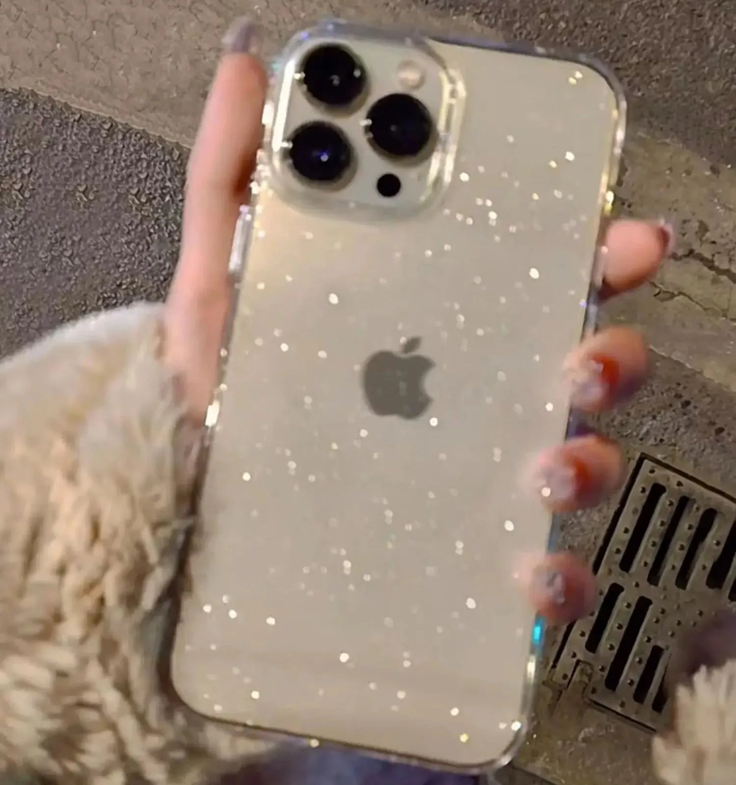Luxus Bling Glitter klare Handyhülle iPhone 11–16 Pro Max