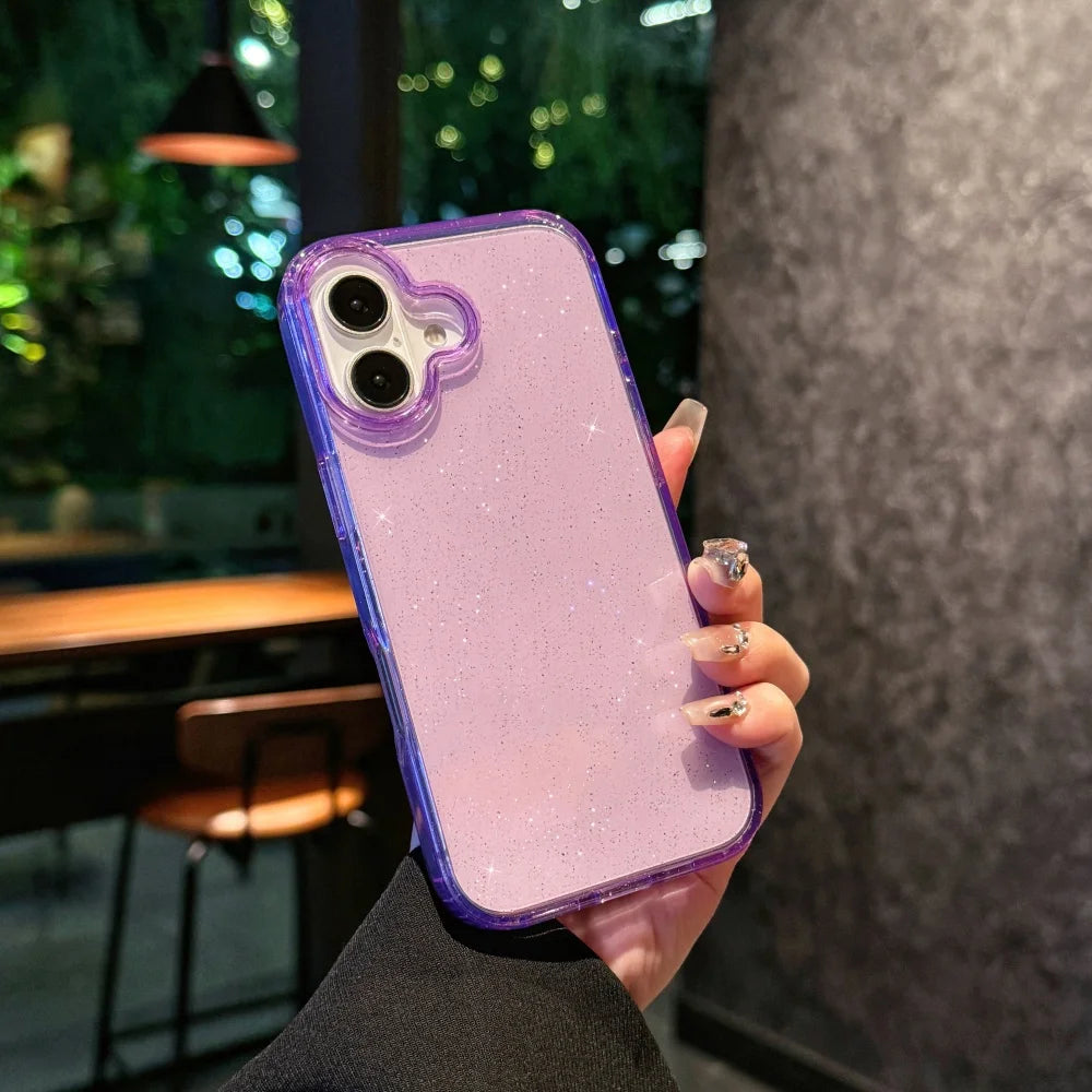 Transparente Glitzer Hülle für iPhone 17 Pro Max