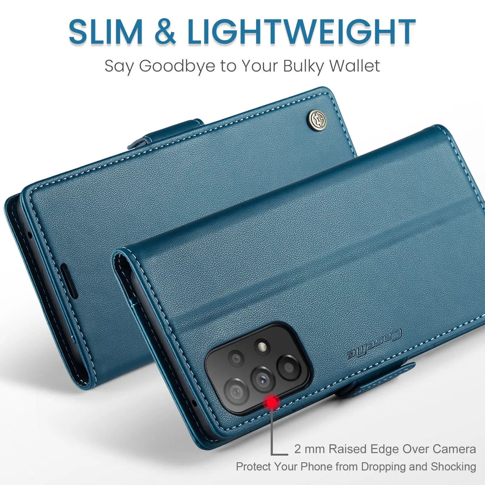 CaseMe Leder Klapphülle für Galaxy A-Serie