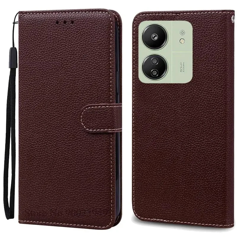 Leder Klapphülle für Redmi 13C