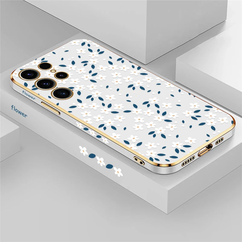 Stylische Blüten Hülle für Samsung Galaxy S25 Ultra