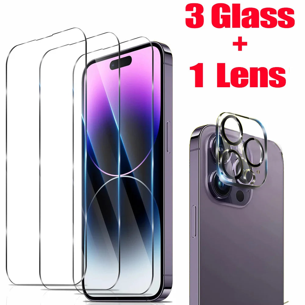 HD iPhone Schutzglas & Kamerafolie