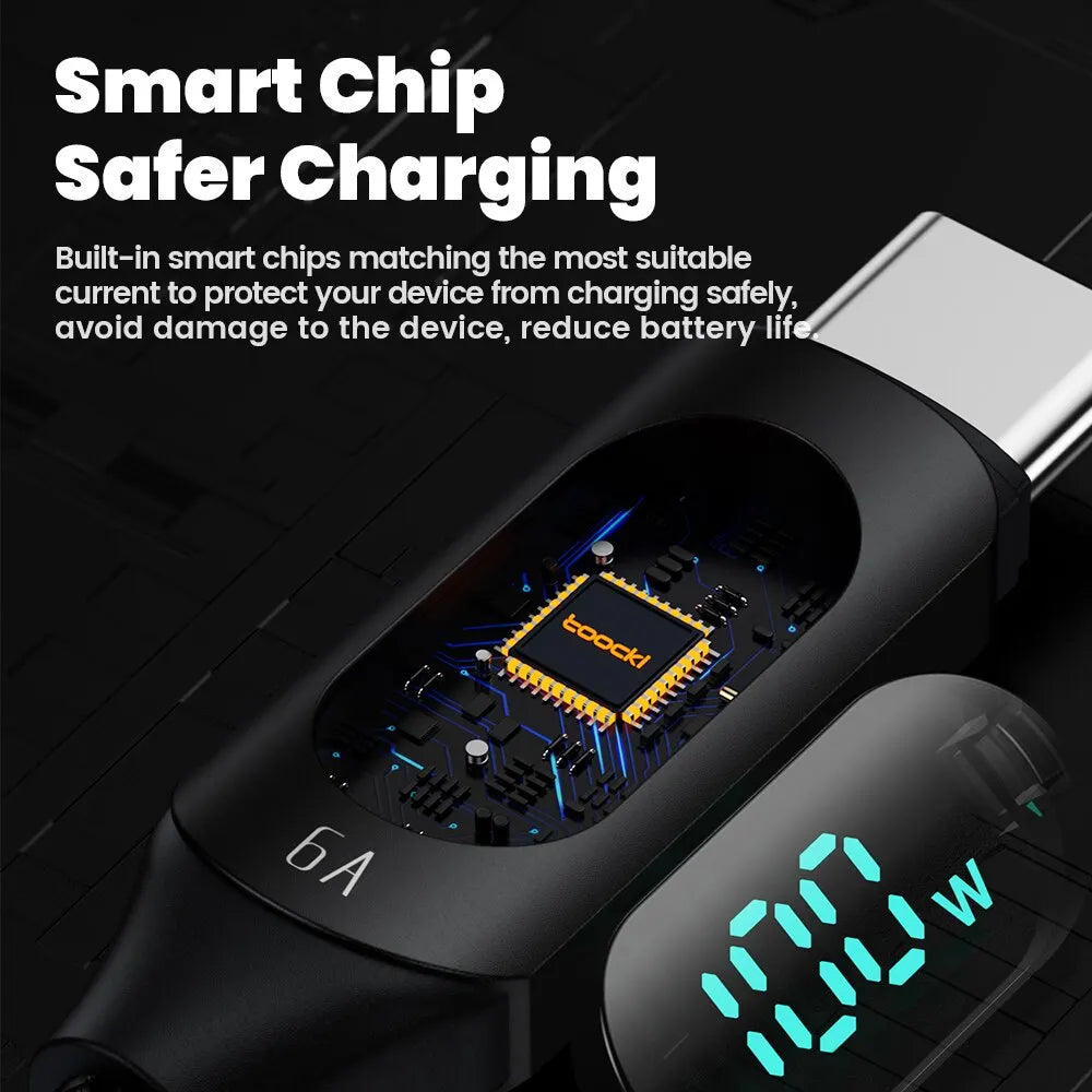Toocki 100W USB-C Schnellladekabel