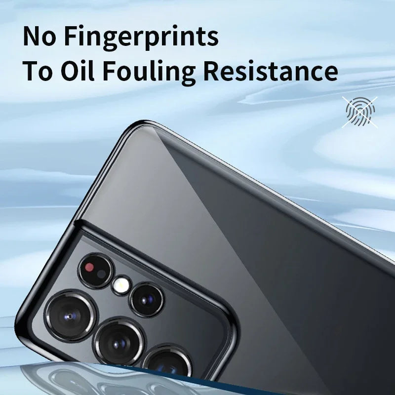 Klare Handyhülle mit glänzendem Rahmen für Samsung