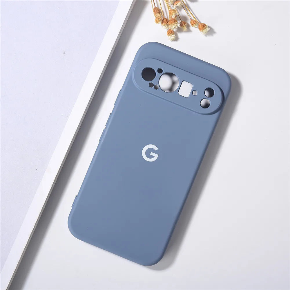 Original hülle für Google Pixel 9 Pro XL Hüllen flüssige Silikon TPU Rückseite für Pixel 9 9pro 9Proxl stoß feste Schutz coque