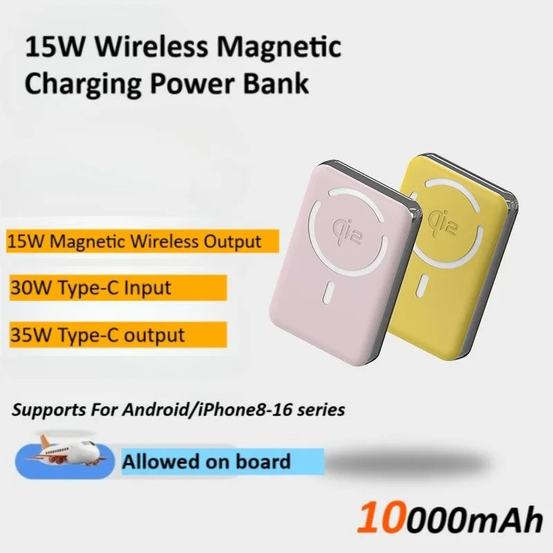 10000mAh Qi2 Power Bank with Stand for iPhone
