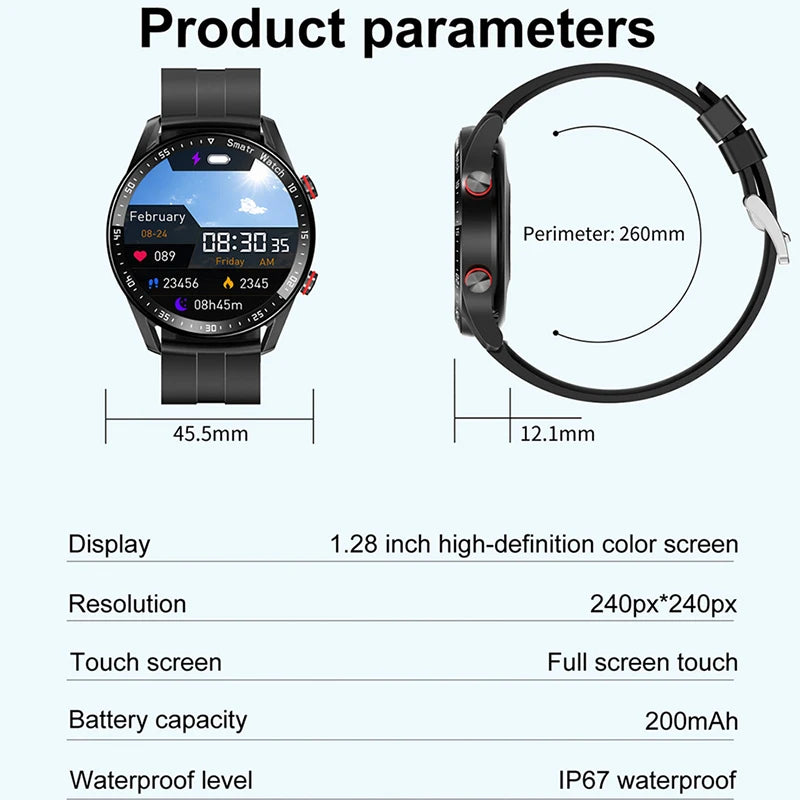 GT-Serie Outdoor-Smartwatch Herren 1,53" AMOLED Sport