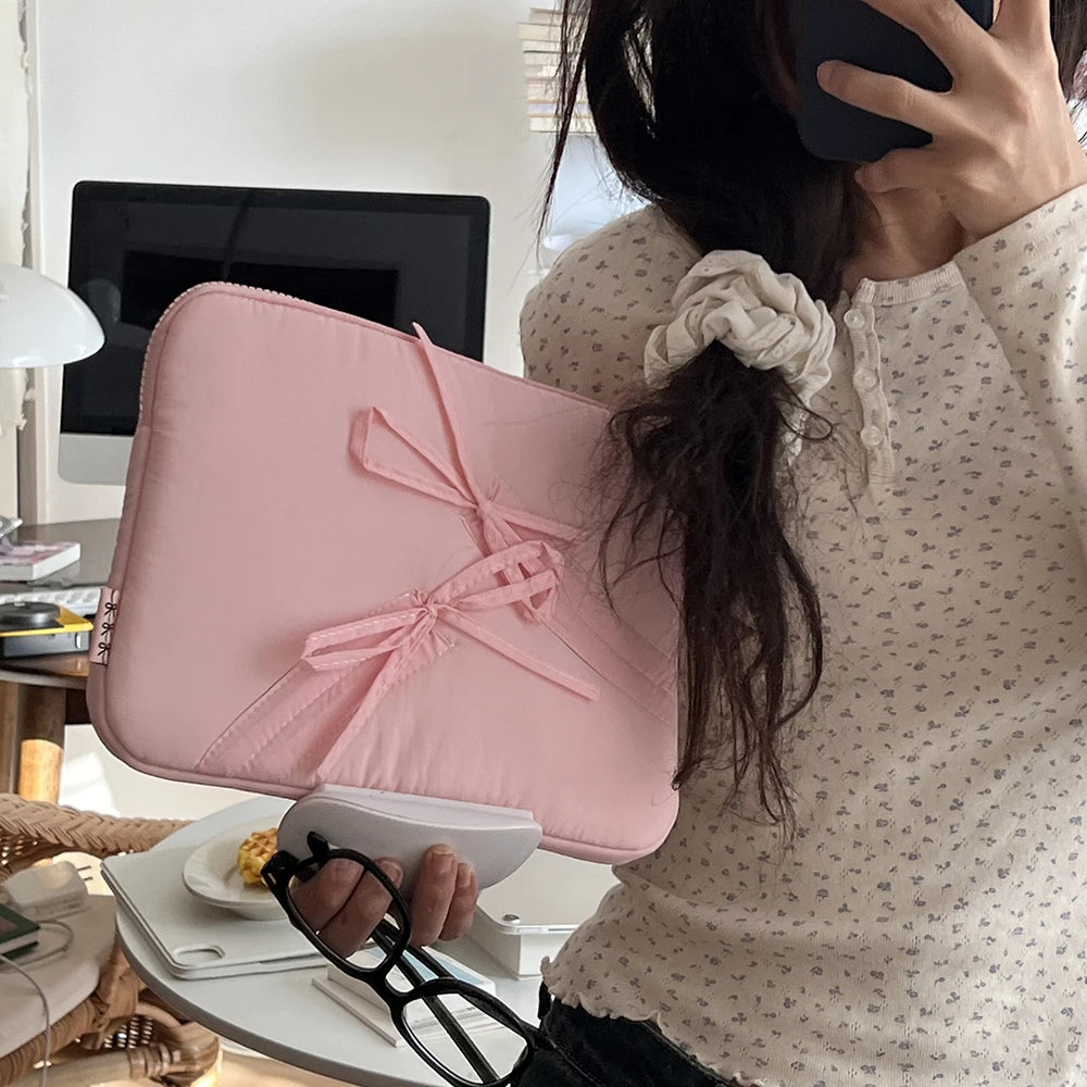 Süße Schleife Laptop-Hülle gepolstert