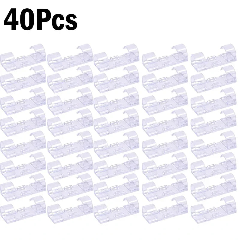 Selbstklebende Kabelclips 1–60 Stück für Ordnung
