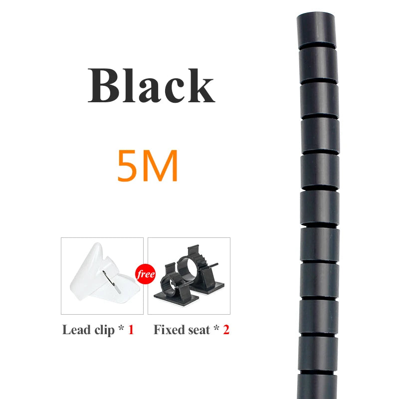 Flexibler Spiralkabel Organizer – 5/10 m Kabelhalter