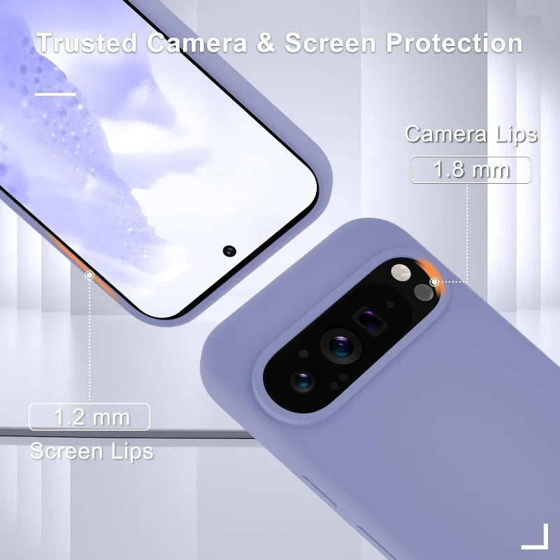 Modische Flüssigsilikonhülle Pixel 5–9 Pro
