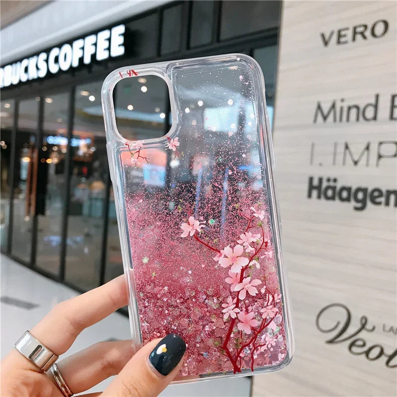 Süße Quicksand Blumen Hülle für iPhone 17 Pro Max