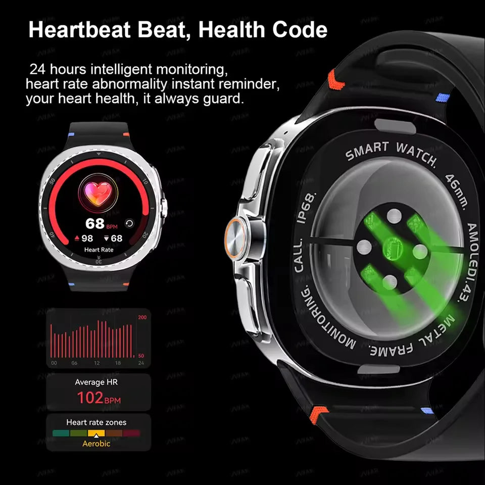Elegante Uhr 8 Smartwatch 1,43" AMOLED GPS NFC 2025