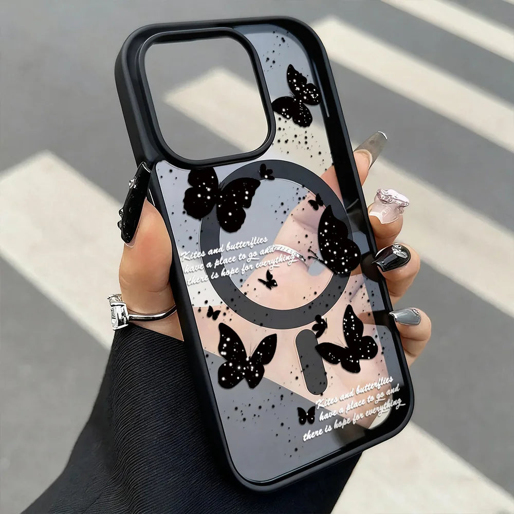 Leoparden Muster Klare Magnet Hülle für iPhone