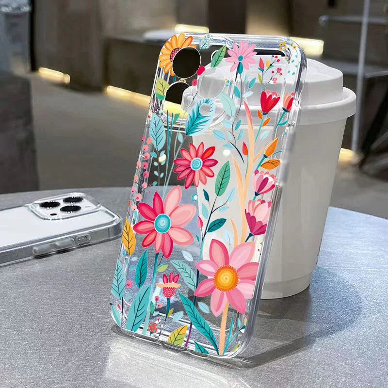 Blumen-Silikonhülle für Xiaomi & POCO Modelle
