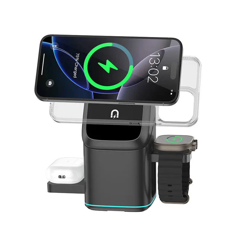 Faltbares 3-in-1 kabelloses Ladegerät 15W Magsafe
