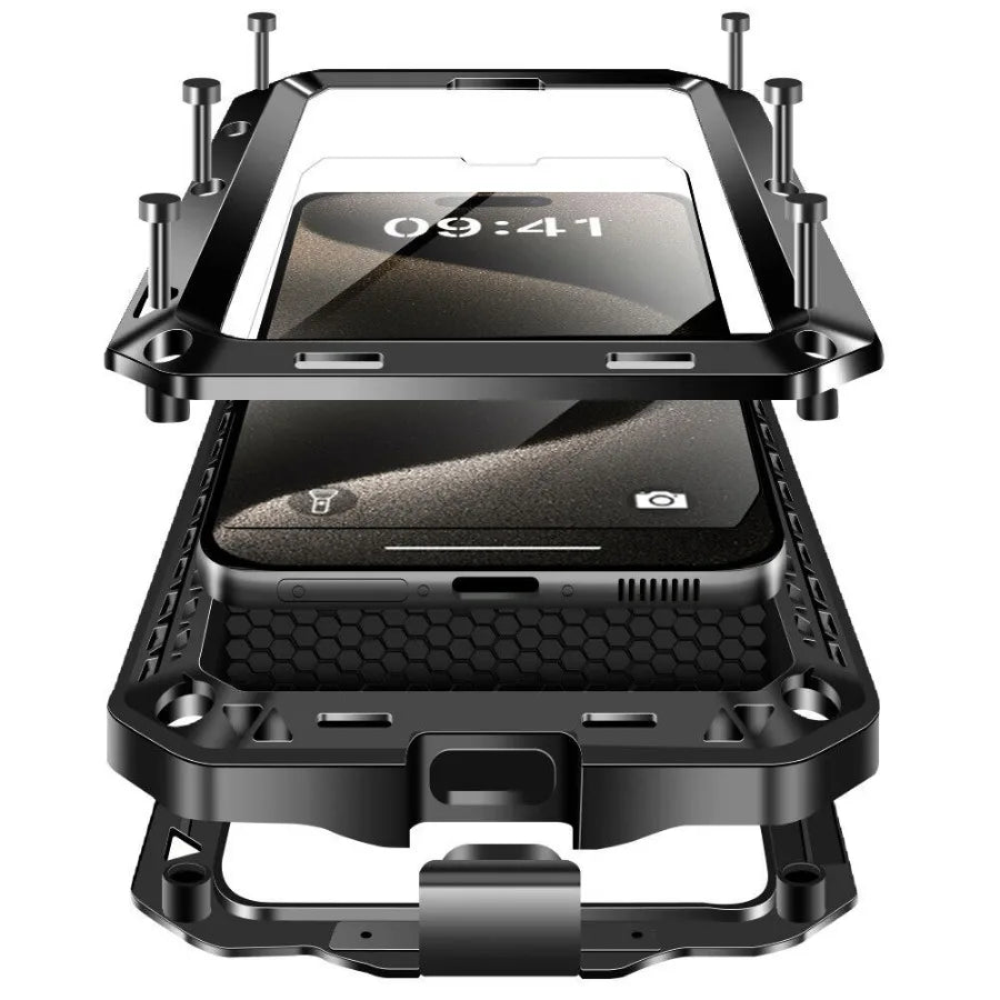 Metall Dual Layer Schrauben Bumper Hülle für iPhone 17