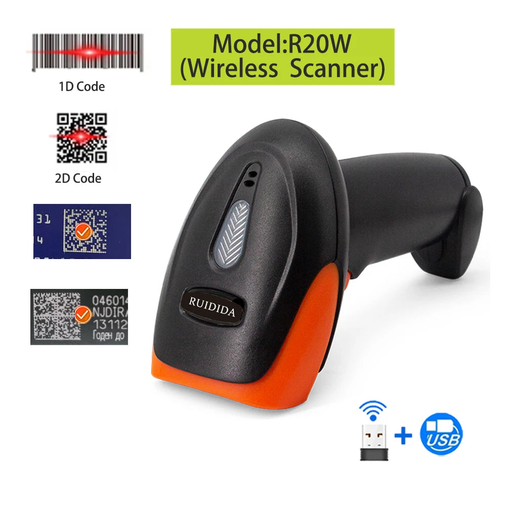 Kabelgebundener 1D/2D Barcode Scanner USB
