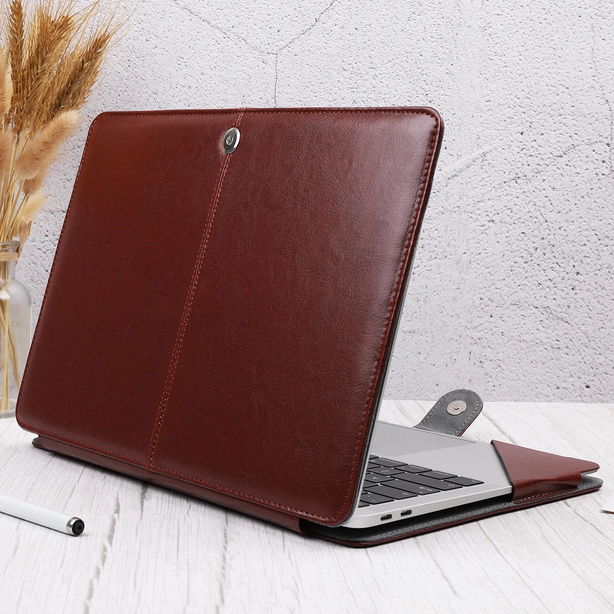 PU-Leder MacBook Hülle 13–14 Zoll 2024–2025