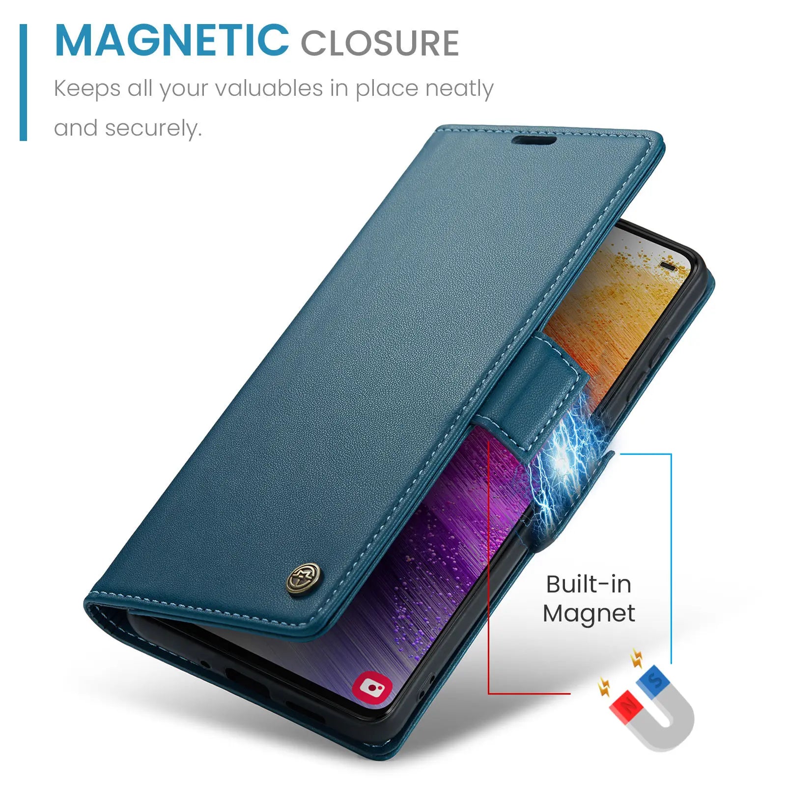 CaseMe Leder Klapphülle für Galaxy A-Serie
