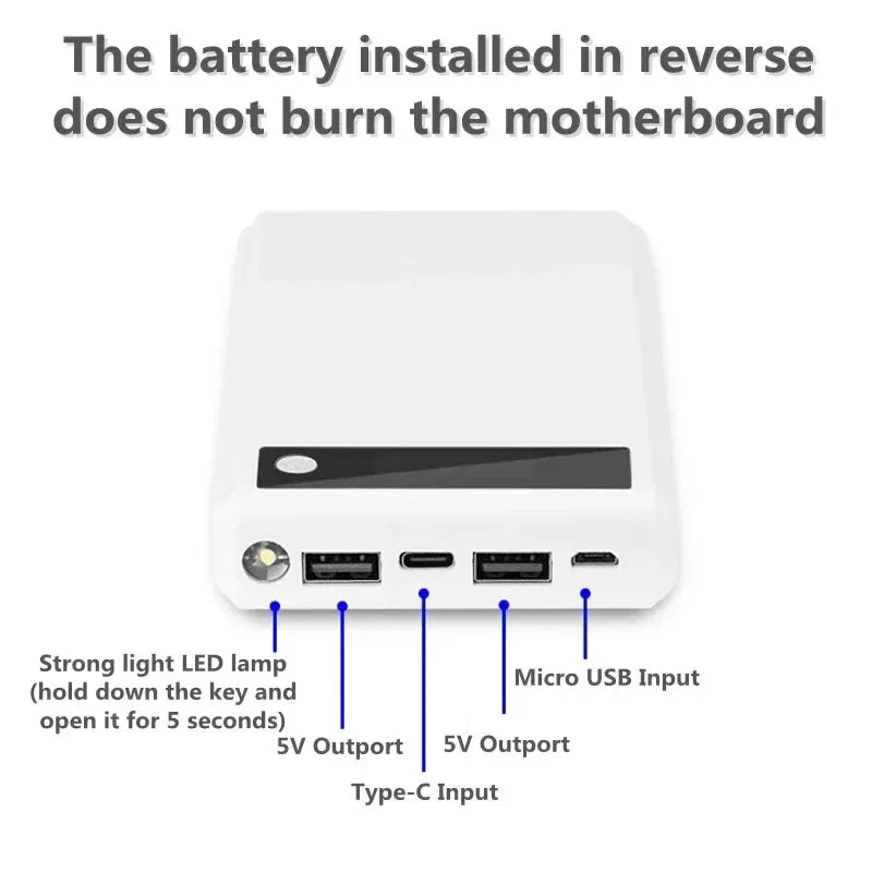 Tragbare DIY Powerbank Hülle 6x18650