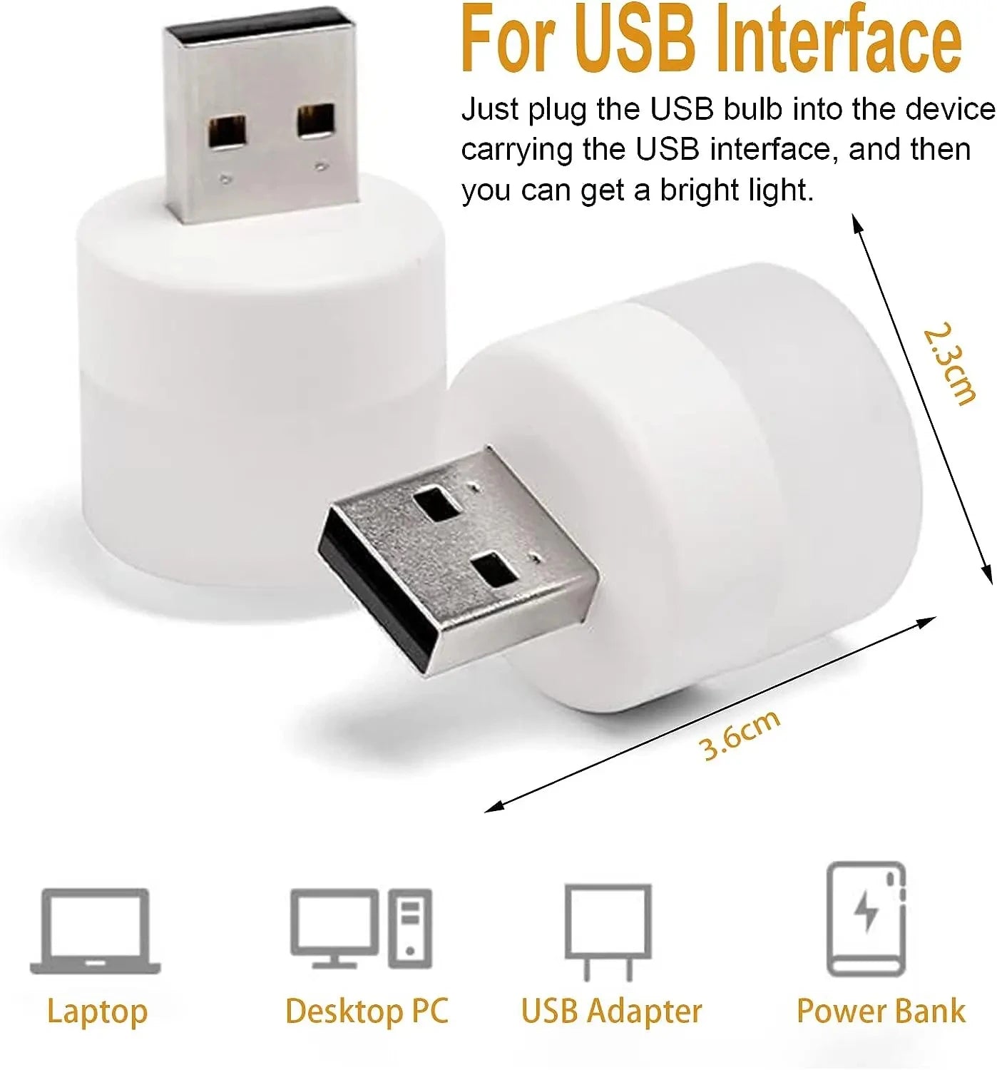 Mini USB Nachtlicht Warmweiß LED Lampe