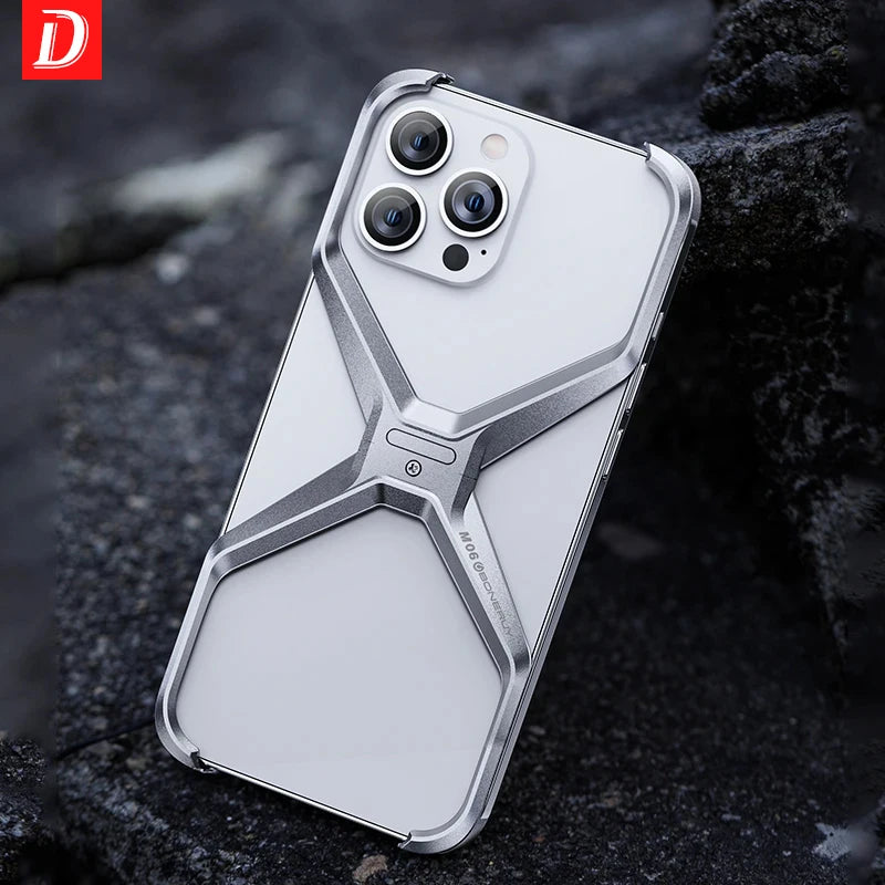 Luxuriöse Aluminiumhülle iPhone 16–13 Pro Max