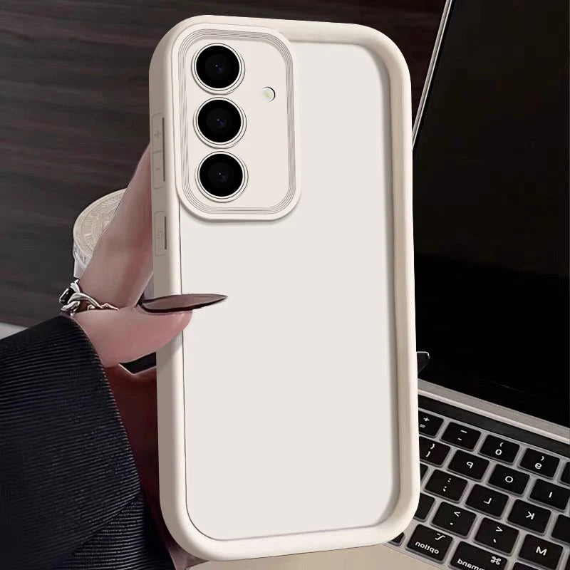 Candy Farbe Telefon Fall Für Samsung S25 S24 S23 S22 Ultra Plus S21 S24 FE A55 A34 A15 A35 A52 a53 A54 A16 5G Weiche Silikon Abdeckung