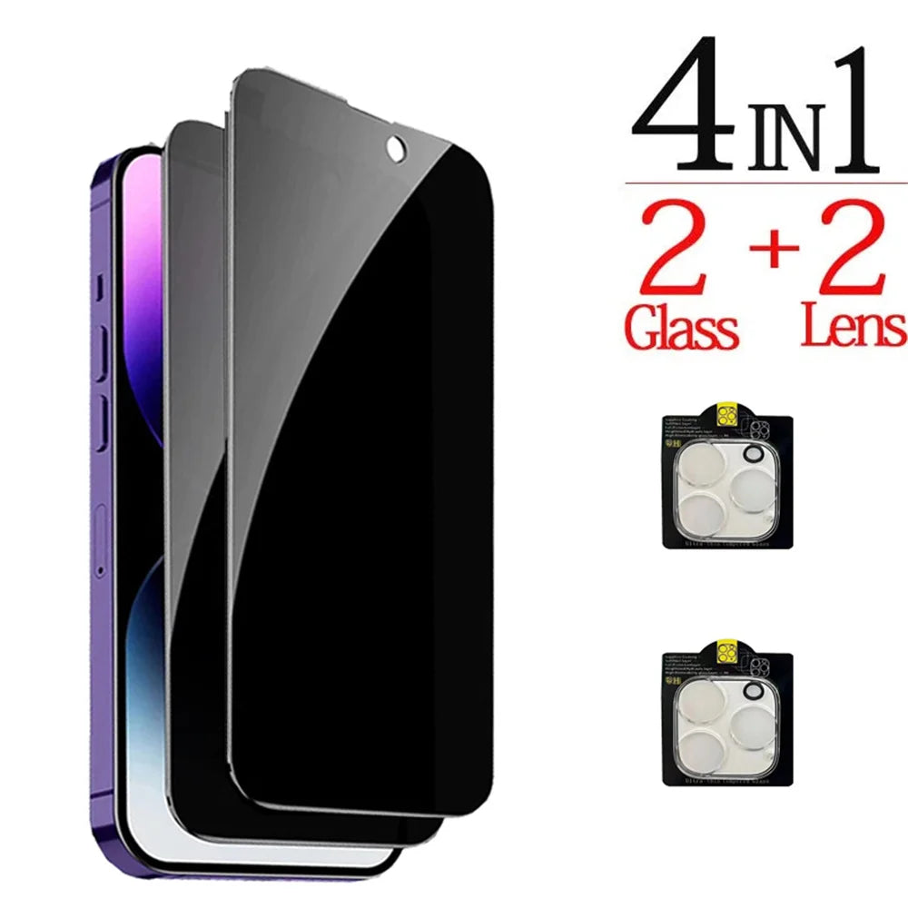 1–4 Stück iPhone Anti-Spionage Glas