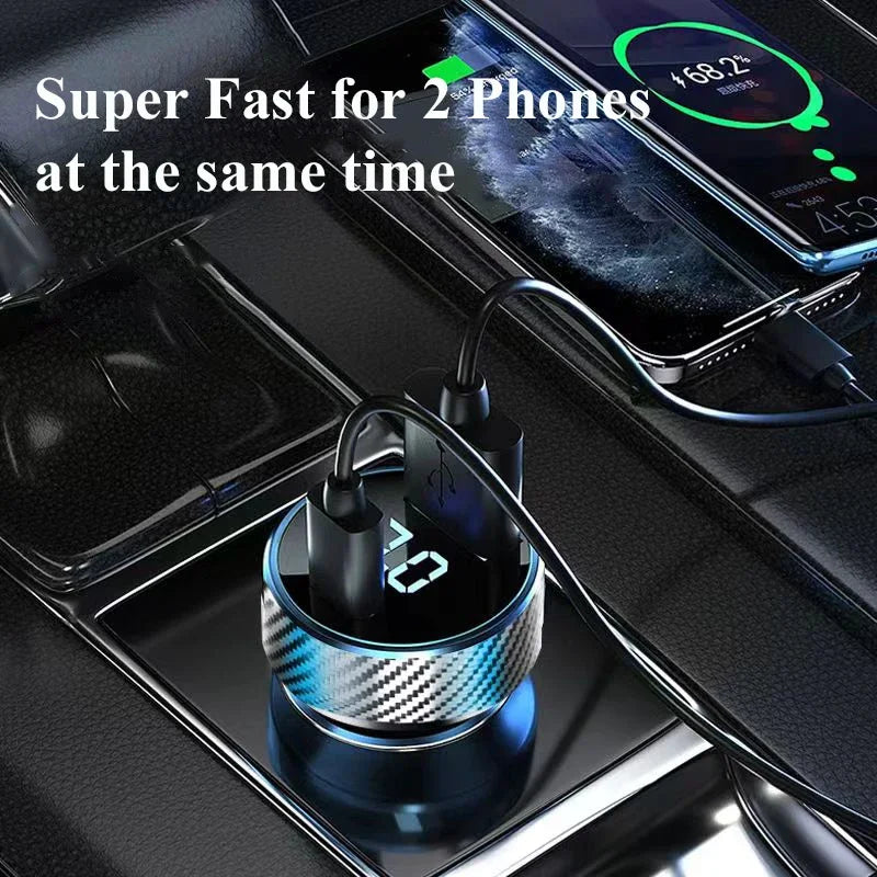 300W USB Autoladegerät mit Spannungsanzeige Schnellladungll