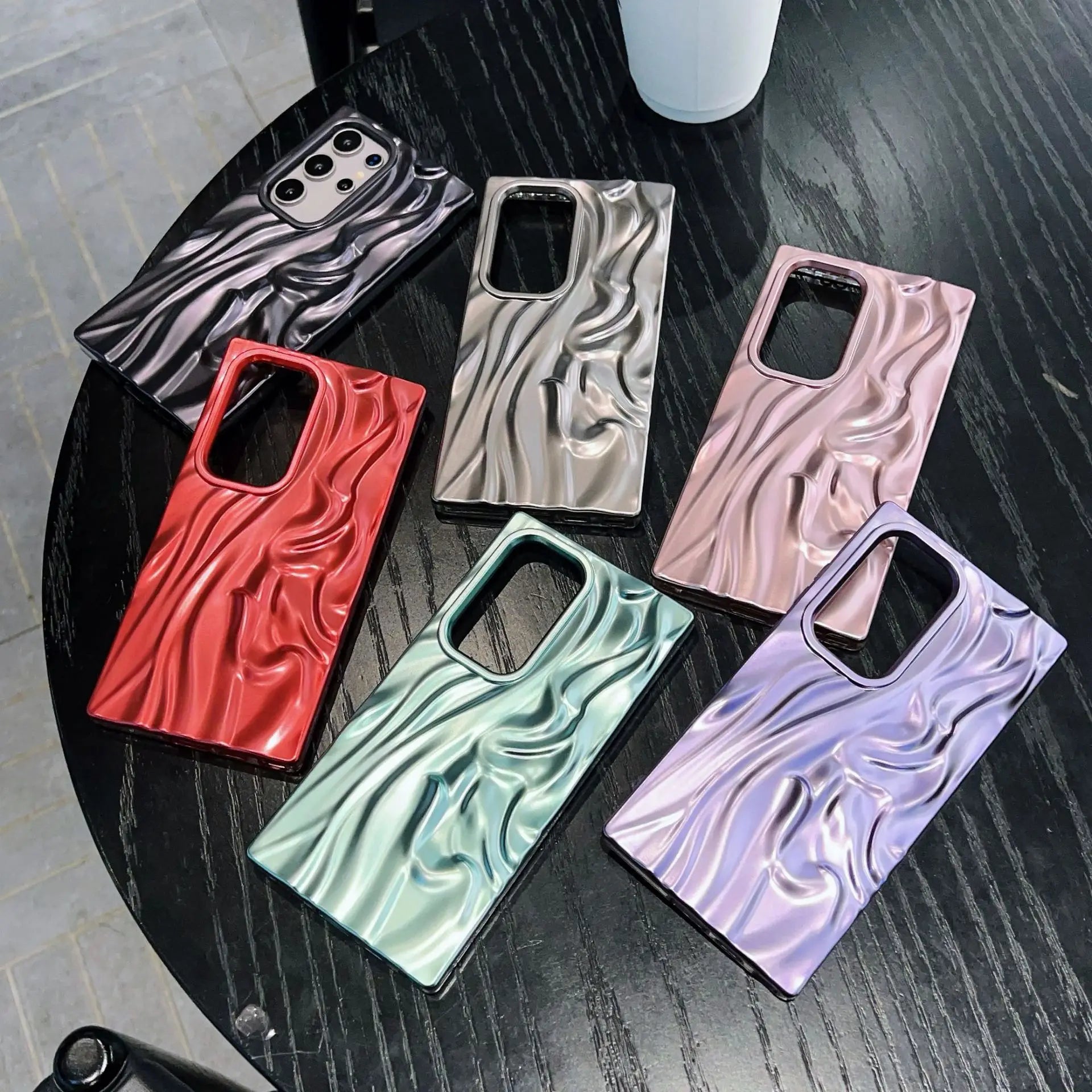 Glitzernde 3D-Wellen TPU Hülle für Samsung Galaxy