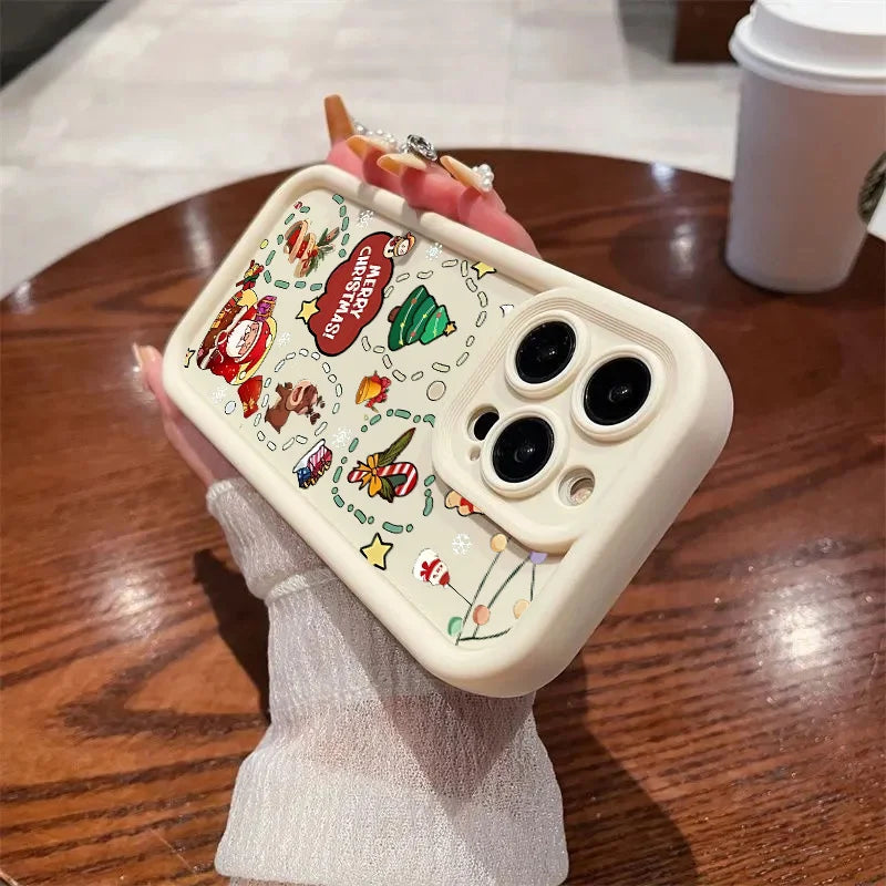 Pixel 9 8 Hülle Weihnachten Cartoon Silikon Vollschutz Case