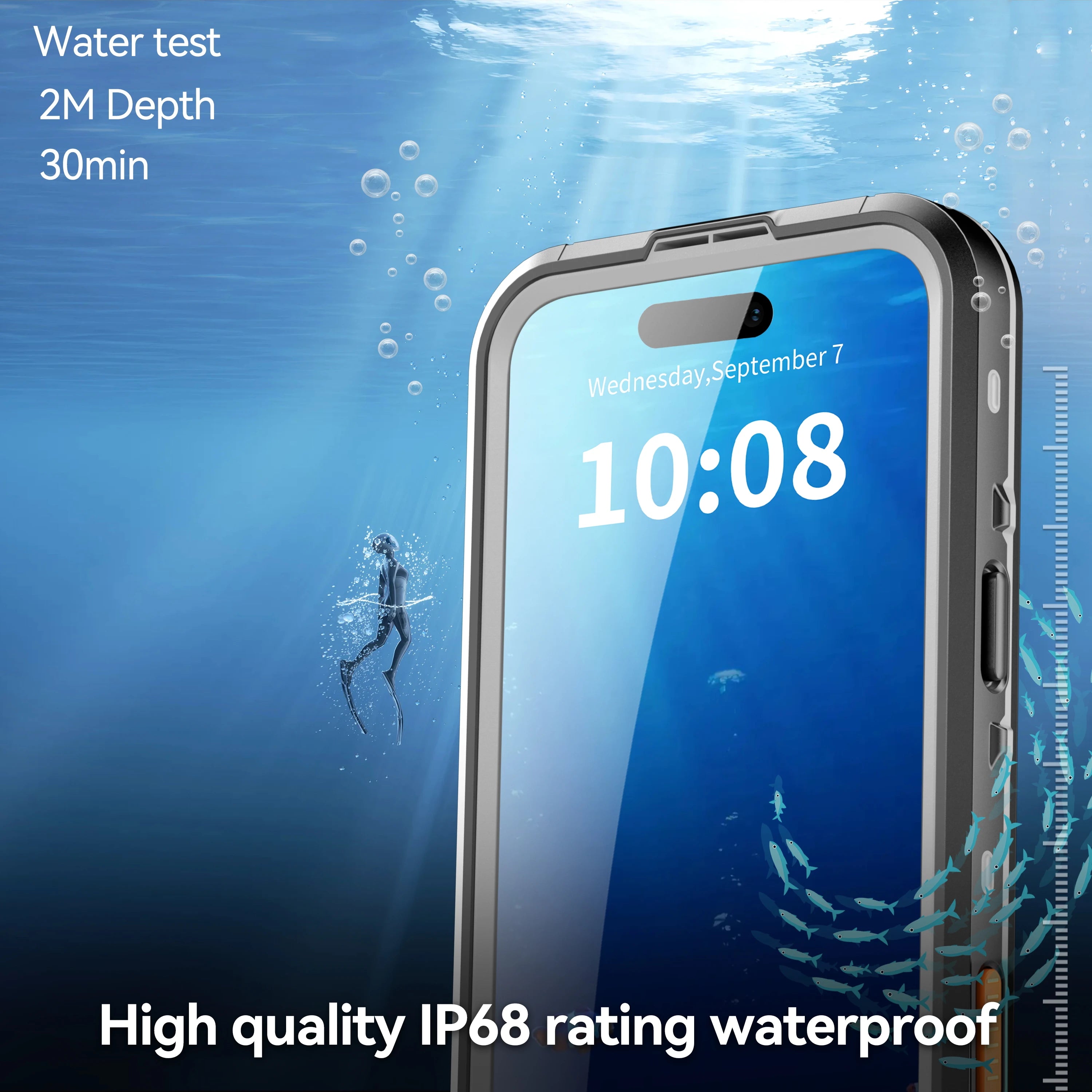 Magnetische wasserdichte IP68 Hülle für iPhone 17