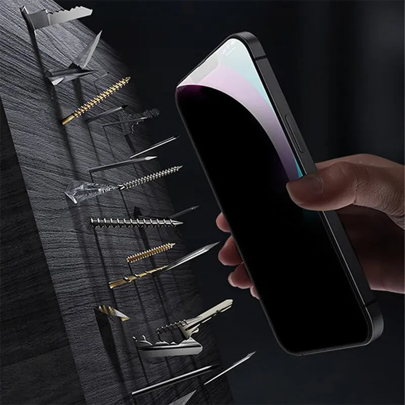 4 Stück iPhone Sichtschutz Glasfolie