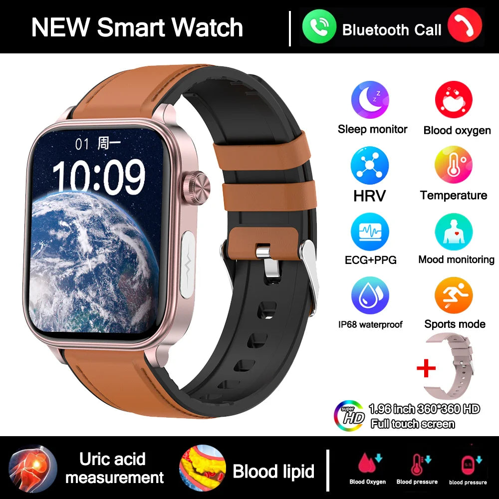 Smartwatch 2025 mit EKG, Harnsäure & Blutfette Analyse