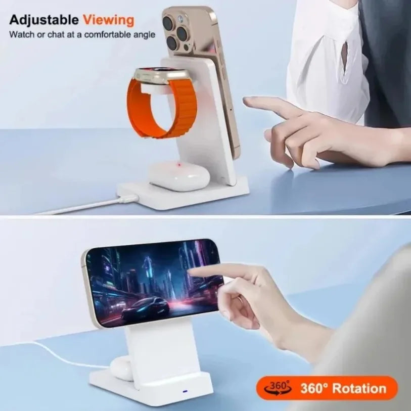 30W Faltbares 3-in-1 Magsafe Ladegerät Station