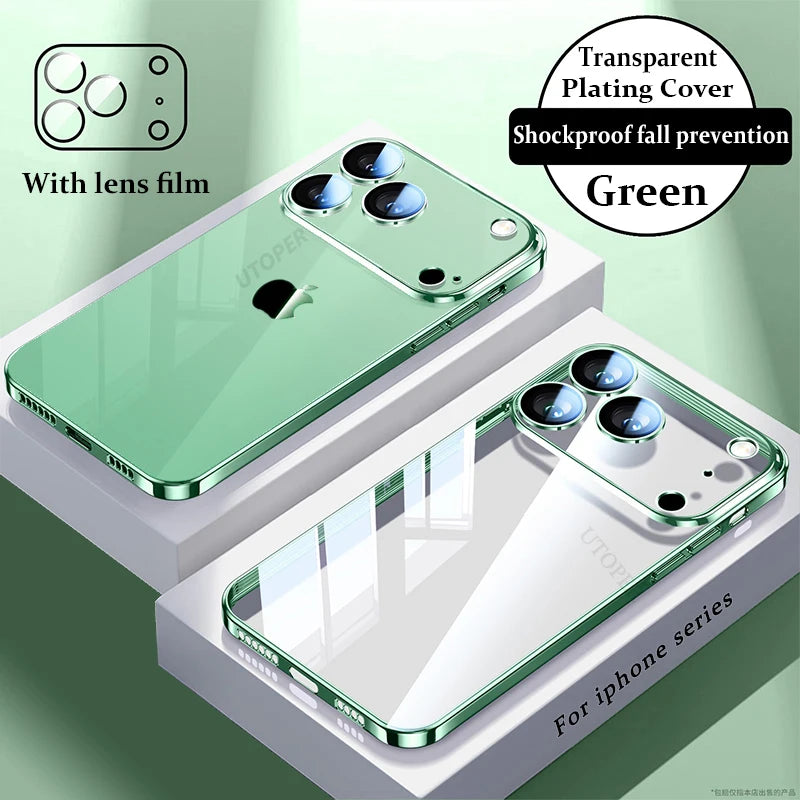 Transparente Anti-Fall-Hülle mit Linsenschutz iPhone 17