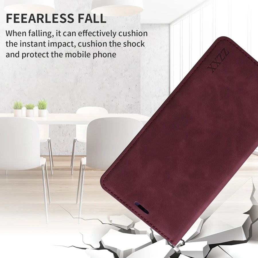 Flip Leder Wallet Hülle für Xiaomi Modelle