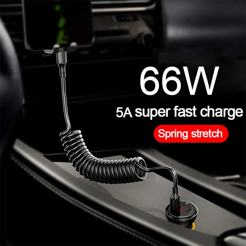 USB-C 66W Auto-Schnellladekabel 5A