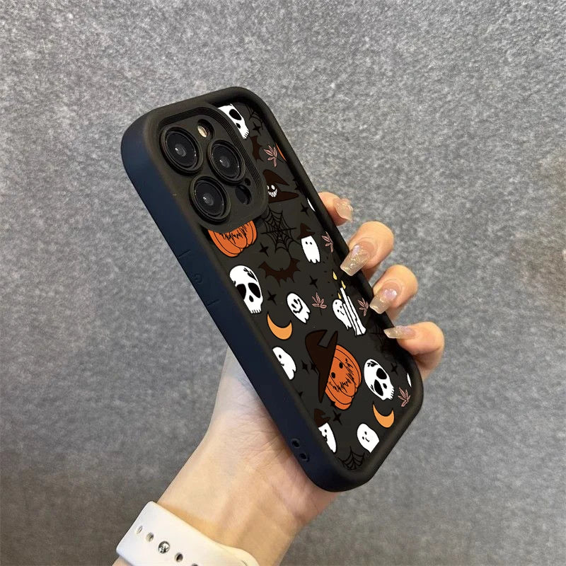 Silikon Hülle Halloween Kürbis Geist für iPhone