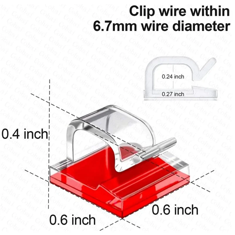 Selbstklebende Kabelclips 50 Stück Organizer