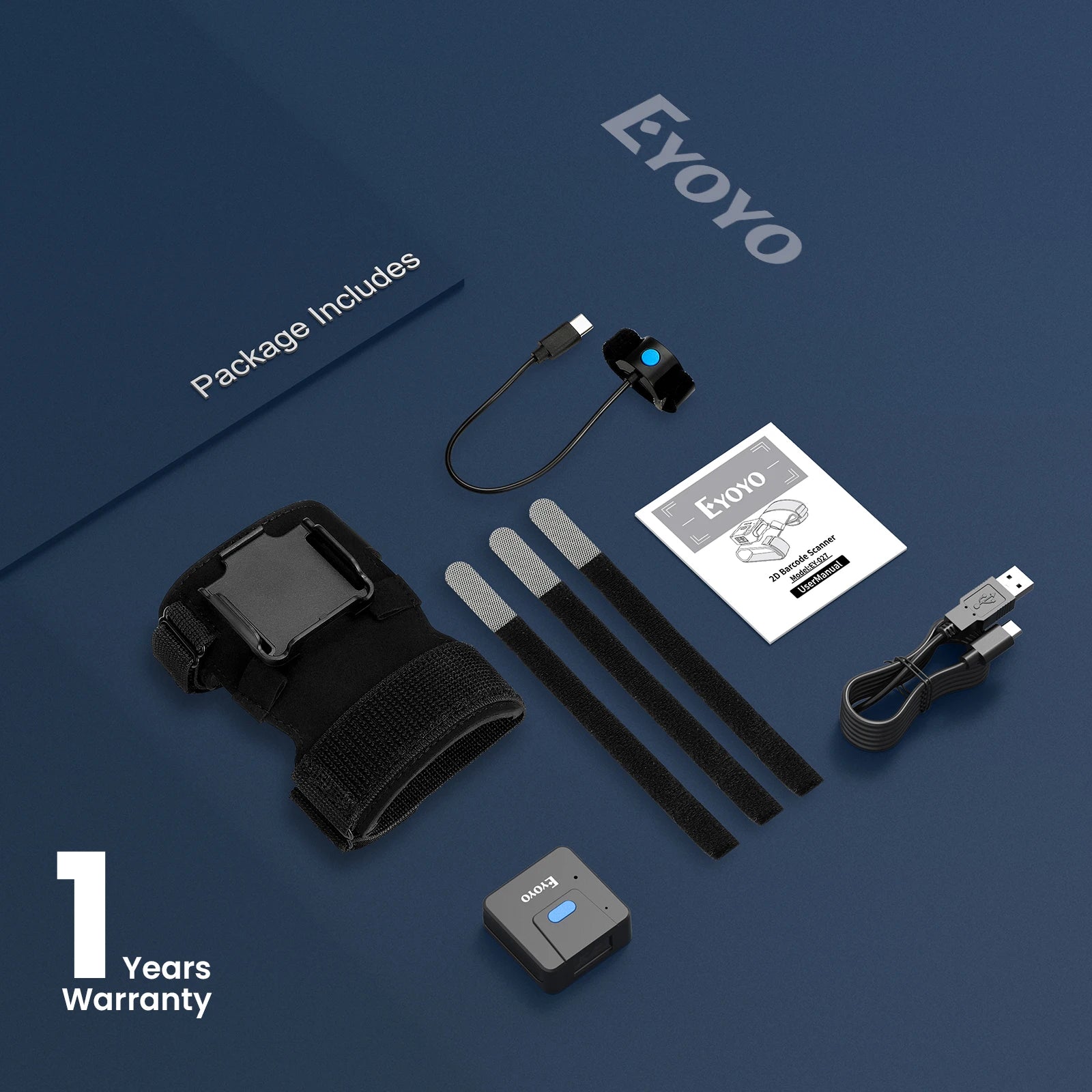 Tragbarer 2D Bluetooth Scanner für Links- und Rechtshänder