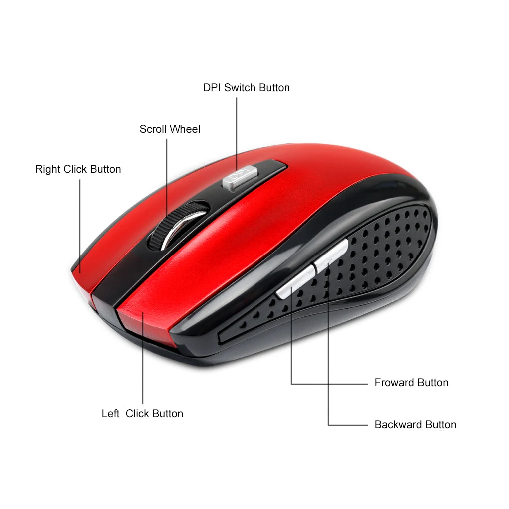 Ergonomische kabellose Bluetooth 2,4G Maus 1600 DPI