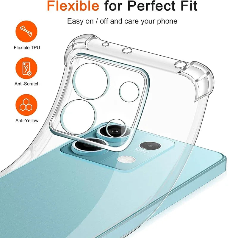 Stoßfeste Silikonhülle Xiaomi 14 13 12 Transparent